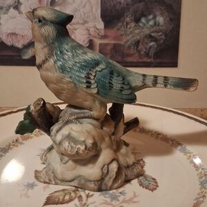 Ceramic Blue Jay Figurine